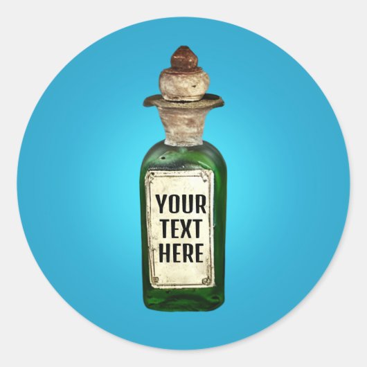 Antieke fles met label (Voorkant)