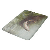 Antieke Fly Fishing Springende Beekforel Print Badmat (Gekanteld)