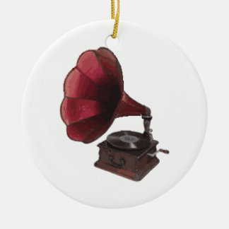 Antieke Fonograaf Keramisch Ornament