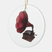 Antieke Fonograaf Keramisch Ornament (Links)