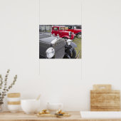 Antieke Ford-autobussen Poster (Keuken)