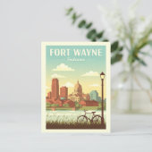 Antieke Fort Wayne Indiana Briefkaart (Staand voorkant)