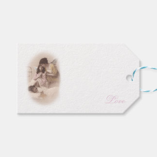 Antieke foto kinderen tag FromMyDesk Cadeaulabel