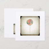 ANTIEKE FOTO LOLLIPOP KAART (Voorkant / Achterkant)