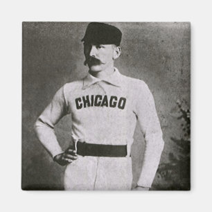 Antieke foto, sport Chicago honkbalspeler Magneet