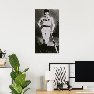 Antieke foto, sport Chicago honkbalspeler Poster