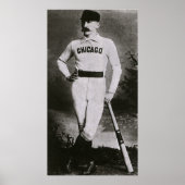 Antieke foto, sport Chicago-honkbalspeler Poster (Voorkant)