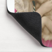 Antieke foto Victoriaanse vrouw met hond Muismat (Hoek)