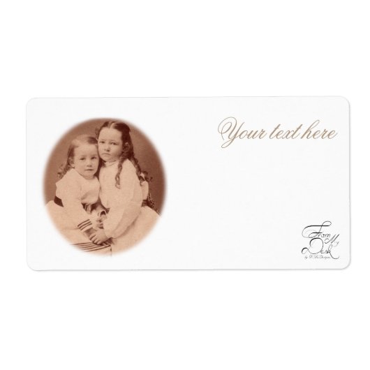 Antieke foto zusters FromMyDesk Labels (Voorkant)