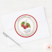 Antieke frambozenjam pot Etiket voor inmaken (Envelop)