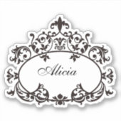 Antieke frame met krullen sticker (Voorkant)