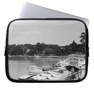 Antieke Frankrijk Nice Antibes Het strand van Garo Laptop Sleeve
