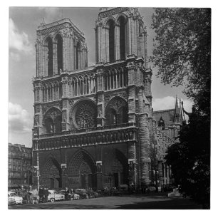 Antieke Frankrijk Parijs Notre Dame Kathedraal Tegeltje