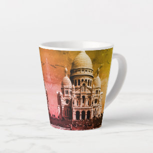 Antieke Frankrijk Parijs Sacre Coeur Basiliek Latte Mok