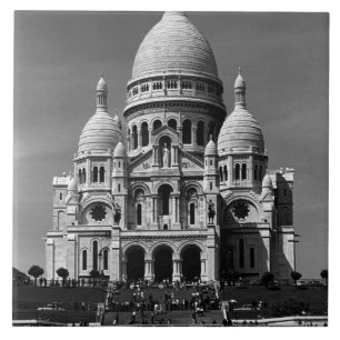 Antieke Frankrijk Parijs Sacre Coeur Basiliek Tegeltje