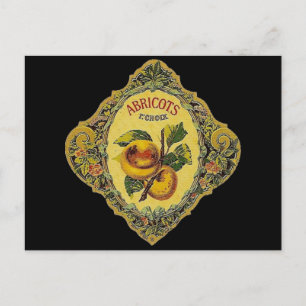 Antieke Franse Abrikozen Label Briefkaart