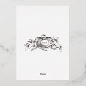 Antieke Franse Barok Rococo Bruiloft Folie Uitnodiging (Achterkant)