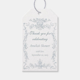 Antieke Franse Blauwe Lijst Bruidsjurk Showroom Cadeaulabel