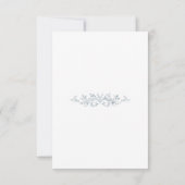 Antieke Franse Blauwe Trouwframe RSVP Kaartje (Achterkant)