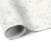 Antieke Franse Blauwe Trouwlijst Cadeaupapier (Rol Hoek)