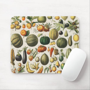 Antieke Franse botanische fruitposter kunst Muismat