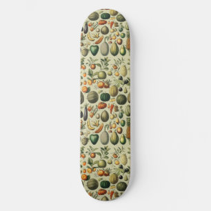 Antieke Franse botanische fruitposter kunst Persoonlijk Skateboard