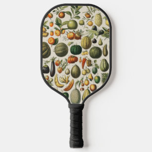 Antieke Franse botanische fruitposter kunst Pickleball Paddle