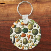 Antieke Franse botanische fruitposter kunst Sleutelhanger (Voorkant)