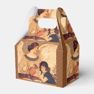 Antieke Franse Chocolade Engel Poster: Vintage Kun Bedankdoosjes