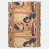 Antieke Franse Chocolade Engel Poster: Vintage Kun Deken (Voorkant Verticaal)
