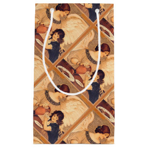 Antieke Franse Chocolade Engel Poster: Vintage Kun Klein Cadeauzakje