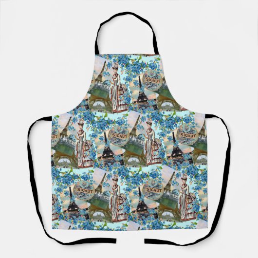 Antieke Franse Collage Schort (Voorkant)