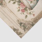 Antieke Franse landelijke bloem-theekop Tissuepapier (Detail)