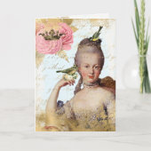 Antieke Franse Marie Antoinette sjofele kaart (Voorkant)