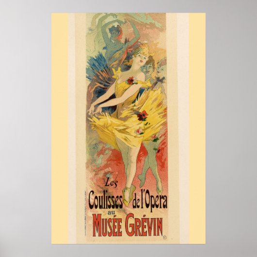 Antieke Franse operaballet coulisses de l'opera Poster (Voorkant)