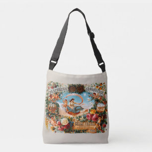 Antieke Franse parfumadvertentie uit het Victoriaa Crossbody Tas