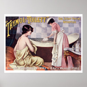 Antieke Franse parfumadvertentie uit het Victoriaa Poster
