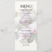 Antieke Franse Rozen Trouwmenu Menu (Voorkant)