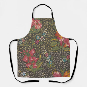 Antieke Franse Toile de Jouy bloempatroon Schort