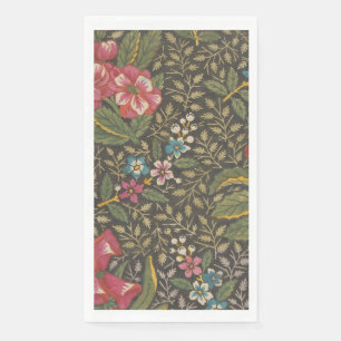 Antieke Franse Toile de Jouy bloempatroon Servet