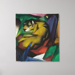 Antieke Franz Marc De Tijger Canvas Afdruk
