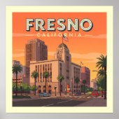 Antieke Fresno Californië Poster (Voorkant)
