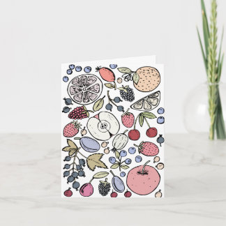 Antieke fruit thema kaart