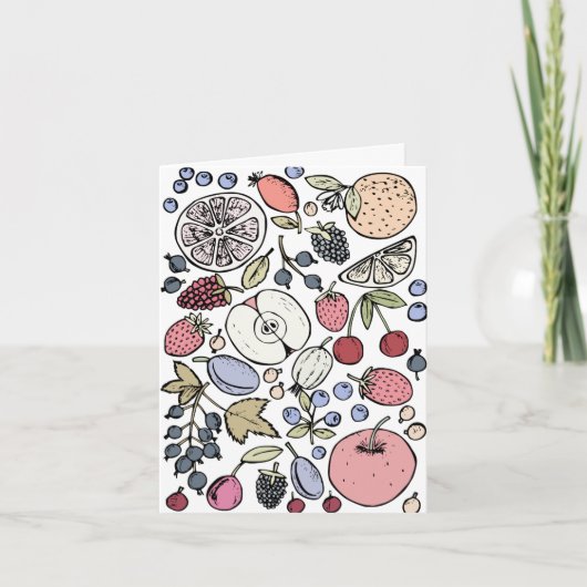 Antieke fruit thema kaart (Voorkant)