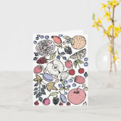 Antieke fruit thema kaart (Gele Bloem)