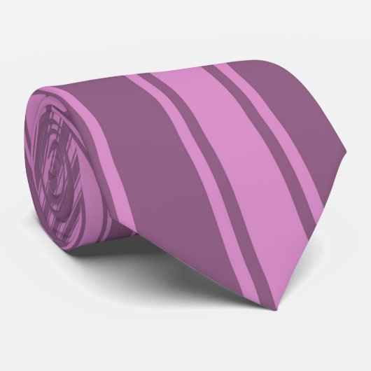 Antieke fuchsia Kleur Streep Funky Patroon Stropdas (Opgerold)