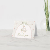 Antieke Gans Baby Shower Bedankkaart (Voorkant)