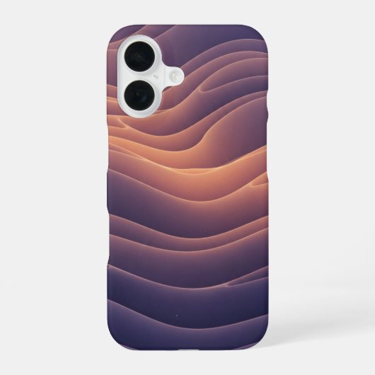 Antieke Gegolfde Nevel iPhone 16 Hoesje (Achterkant)