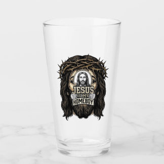 Antieke Gegraveerde Gekroonde Heilige Gezicht Vect Glas