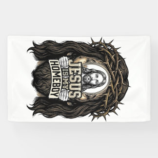 Antieke Gegraveerde Gekroonde Heilige Gezicht Vect Spandoek